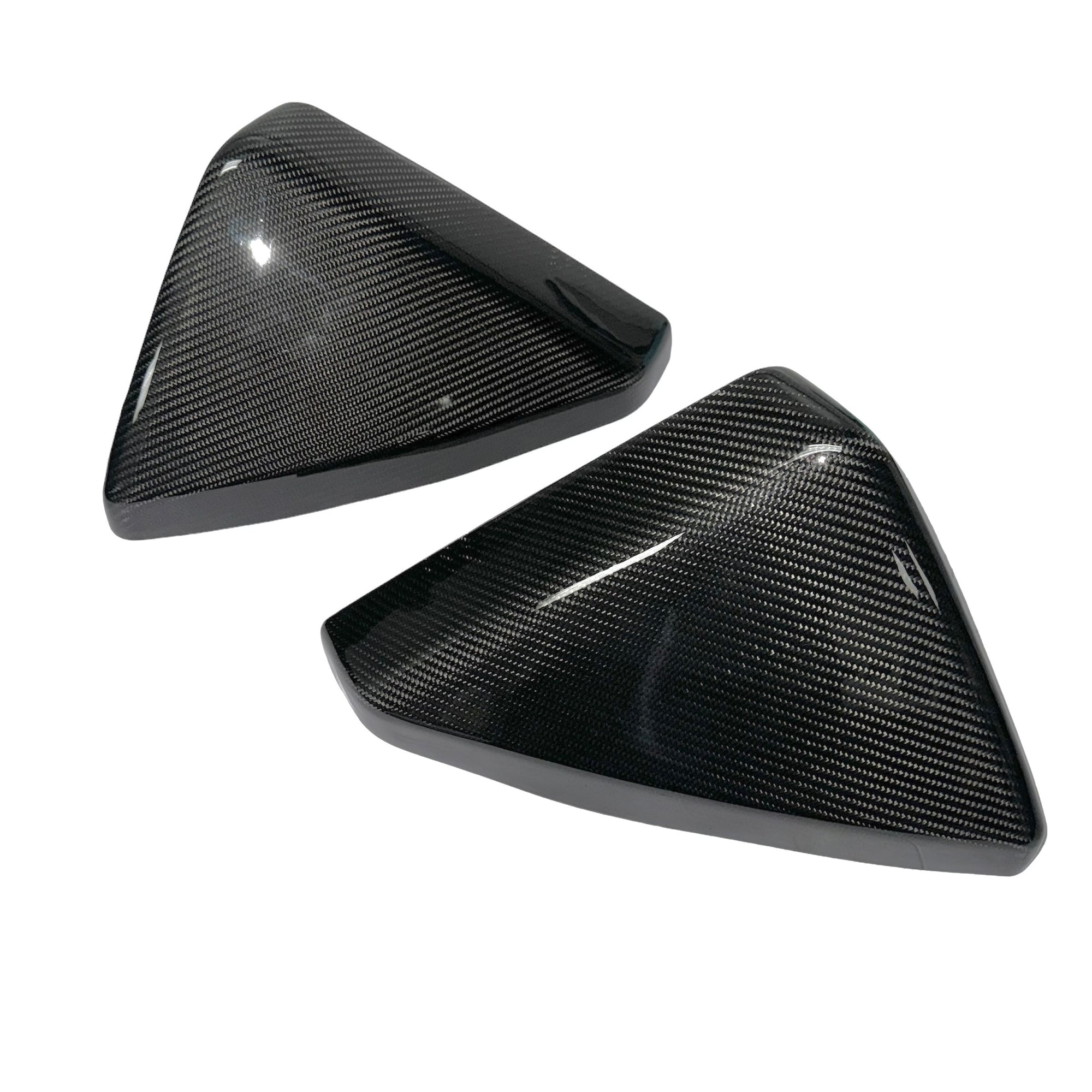 Cybertruck Side View Mirror Cap Overlays - Real Dry Molded Carbon Fiber