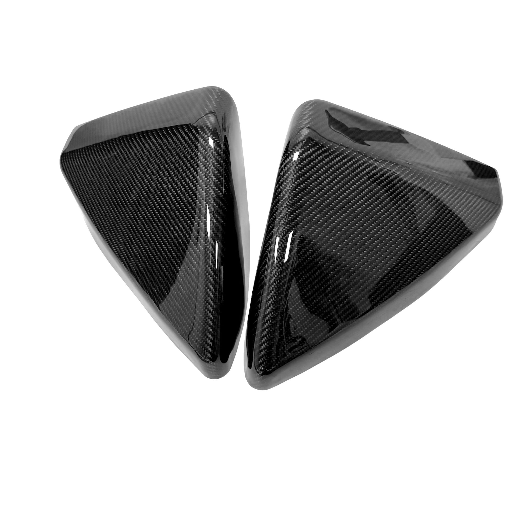 Cybertruck Side View Mirror Cap Overlays - Real Dry Molded Carbon Fiber