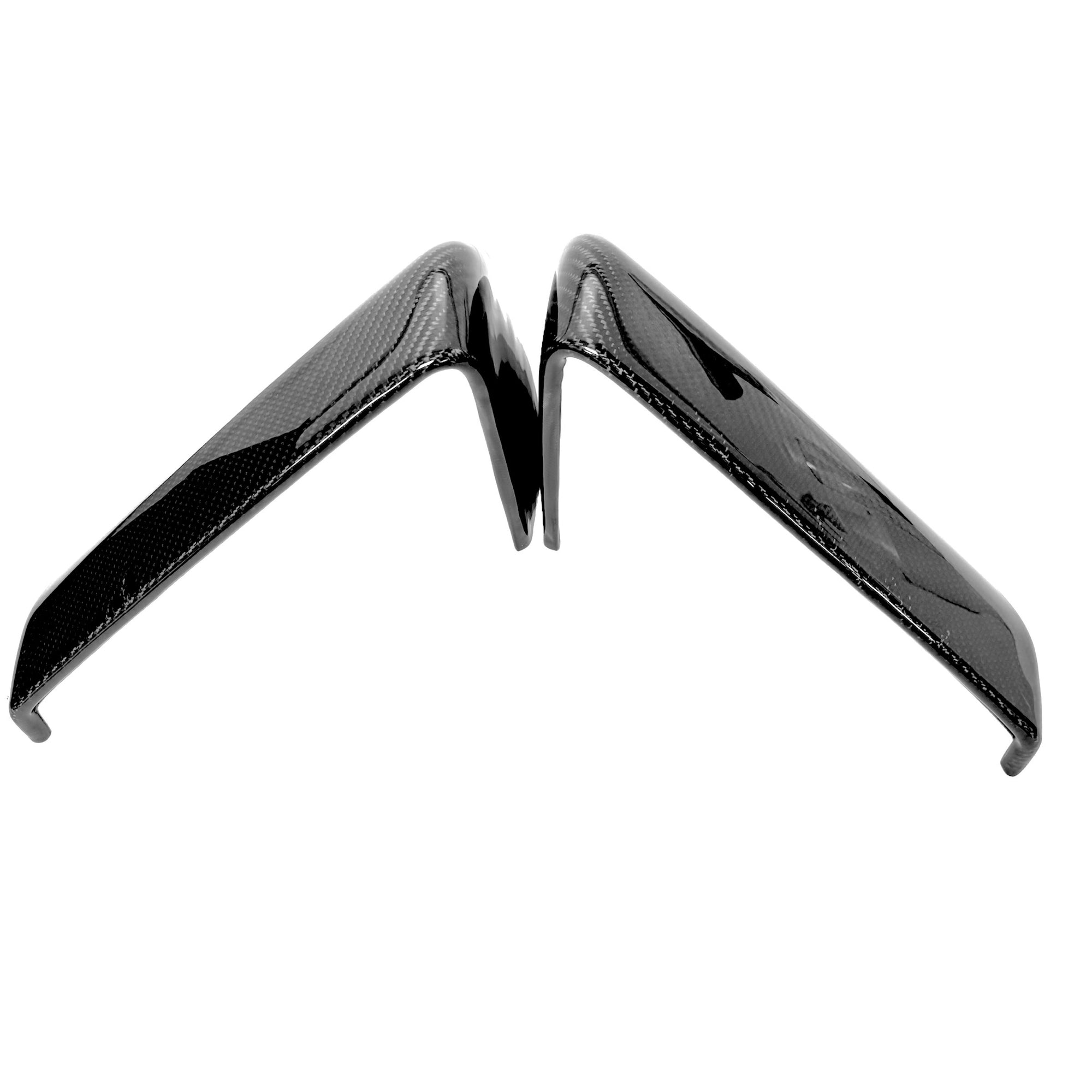 Cybertruck Side View Mirror Cap Overlays - Real Dry Molded Carbon Fiber