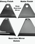 Cybertruck Rearview Mirror Delete & Full Overlay Gen. 2 - Real Dry Molded Carbon Fiber