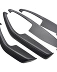 2024+ | Model 3 Front & Rear Lower Door Armrest Overlays (4 Pieces) "Plain Weave" - Real Dry Molded Carbon Fiber