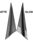 Cybertruck Exterior Front Corner Window Overlay - Real Dry Molded Carbon Fiber (1 Pair)