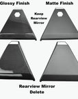 Cybertruck Rearview Mirror Delete & Full Overlay Gen. 2 - Real Dry Molded Carbon Fiber