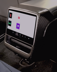 2025+ | Model Y Juniper Refreshed Backseat Screen Display Overlay Frame - Real Dry Molded Carbon Fiber