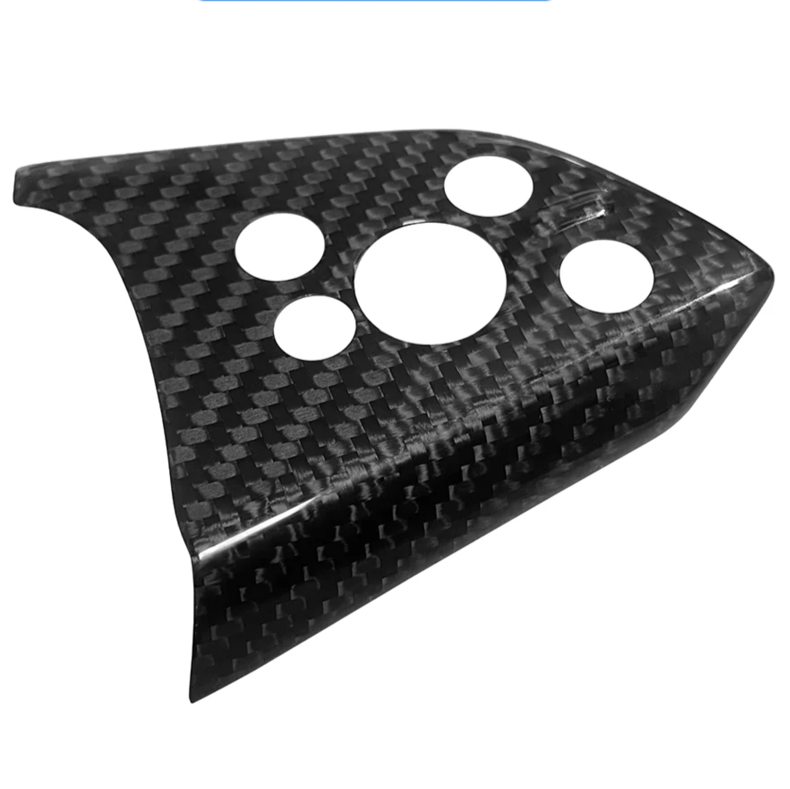 2024+ | Model 3 Steering Wheel Bezel Overlay (3 Pieces) - Real Dry Molded Carbon Fiber