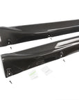 2020+ | Model Y Colossal Side Skirt Overlays - Real Dry Molded Carbon Fiber