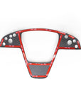 2021-2023 | Model S & X Steering Wheel Bezel Overlay - Real Molded Carbon Fiber