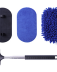 Cybertruck Windshield Microfiber Dust Cleaning Brush Squeegee Cleaner 3-in-1 (Long Version 2.0) - Blue