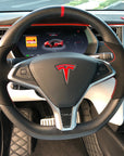 Steering Wheel TESLA "T" Vinyl Decal Fits Model X & S & 3 & Y