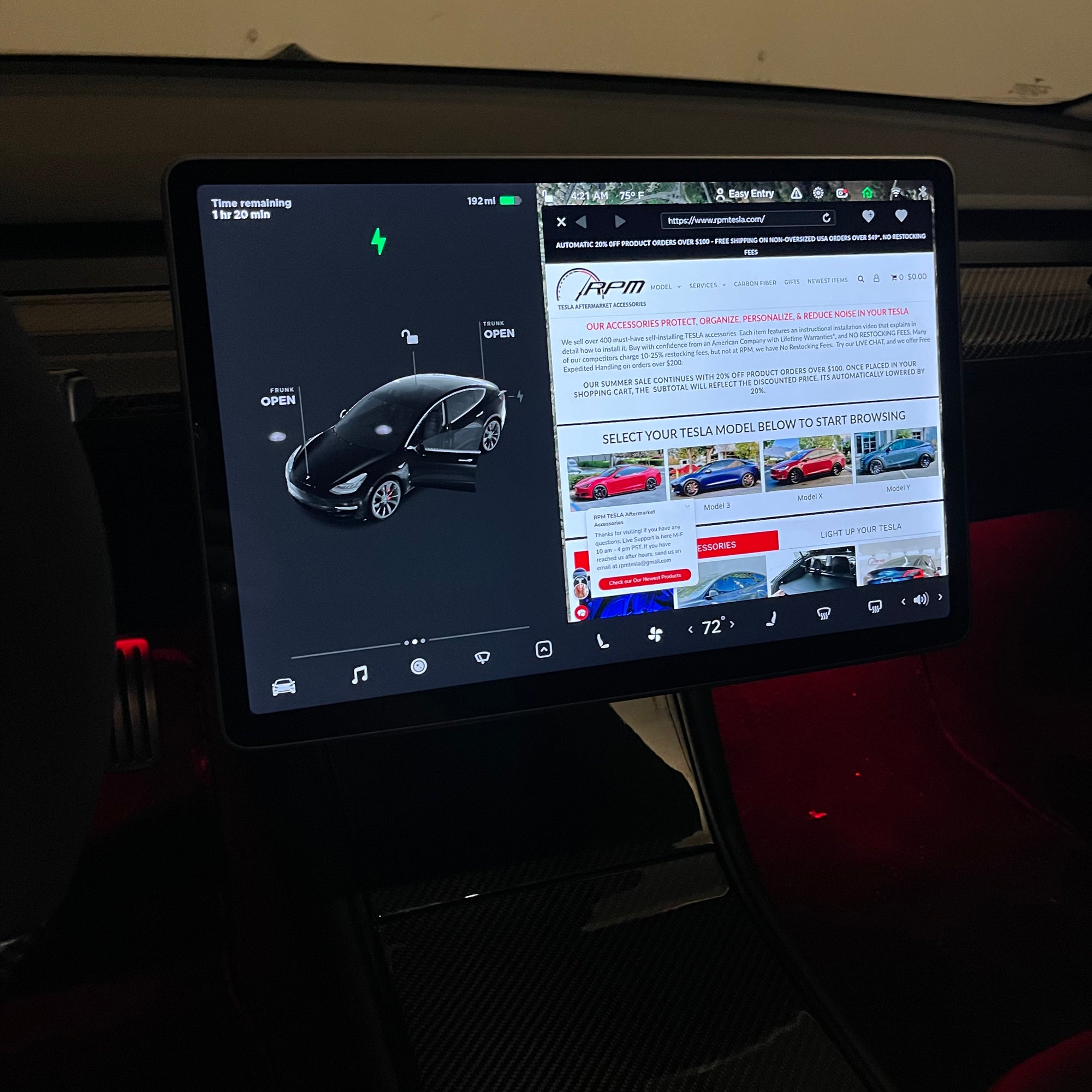 2017-2023 | Model 3 &amp; Y Swiveling Display Mount Version 1.0 (30 Degree Right &amp; Left Turning)