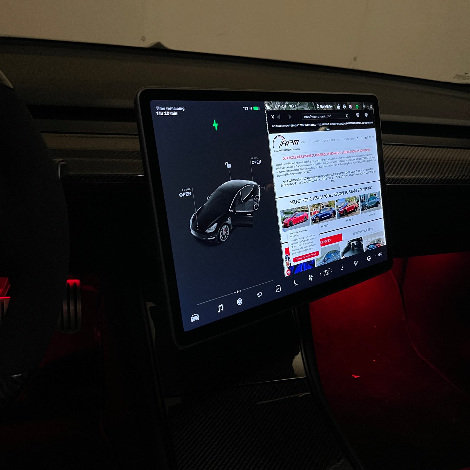 2017-2023 | Model 3 &amp; Y Swiveling Display Mount Version 1.0 (30 Degree Right &amp; Left Turning)