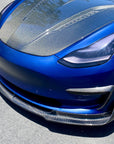 2017-2023 | Model 3 Viento Aero Front Lip - Real Molded Carbon Fiber