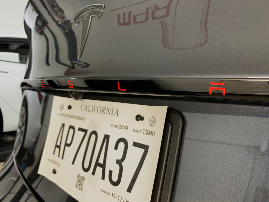 Rear Door Tailgate Bumper Frame Plate Trim For Tesla Model 3