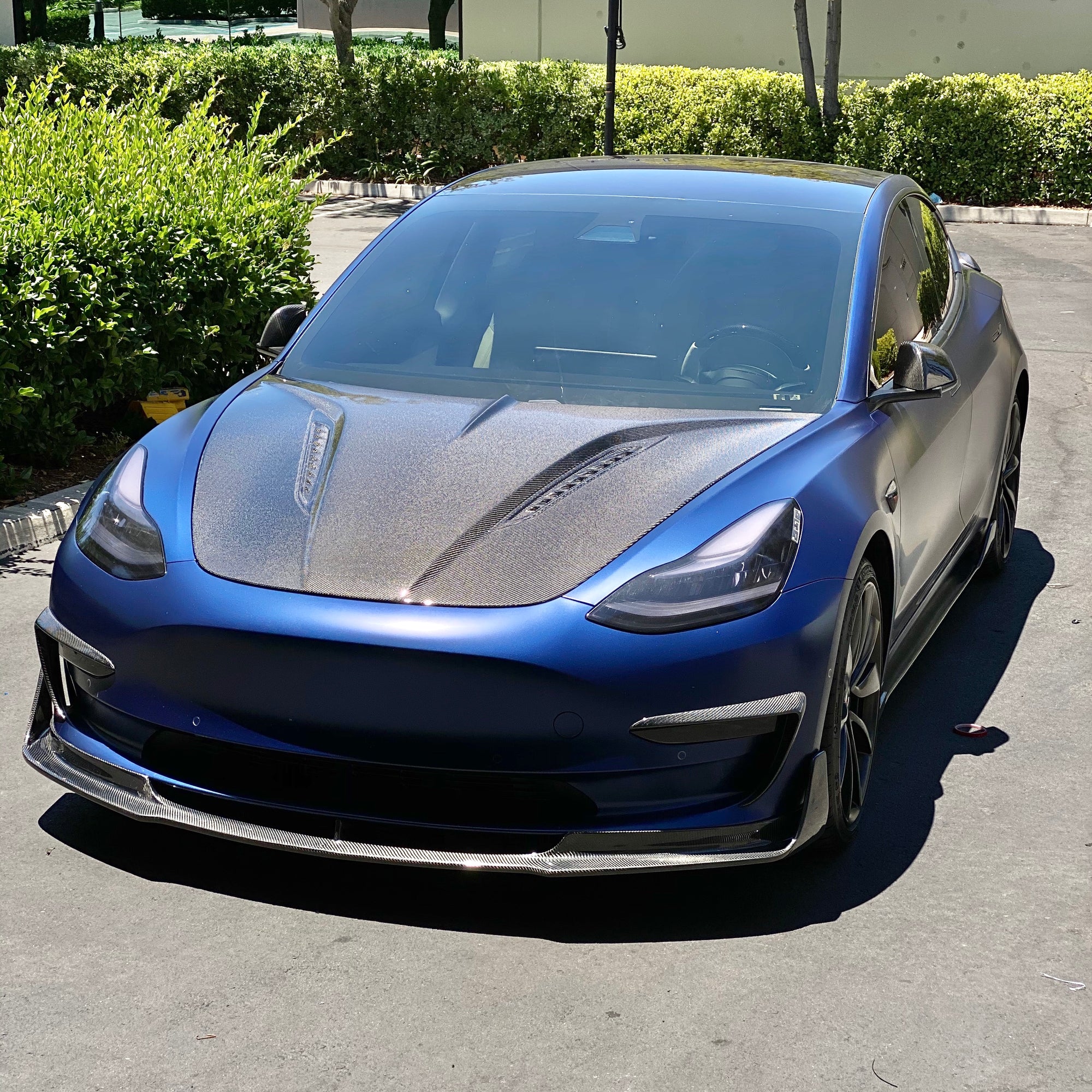 2017-2023 | Model 3 Viento Aero Front Lip - Real Molded Carbon Fiber