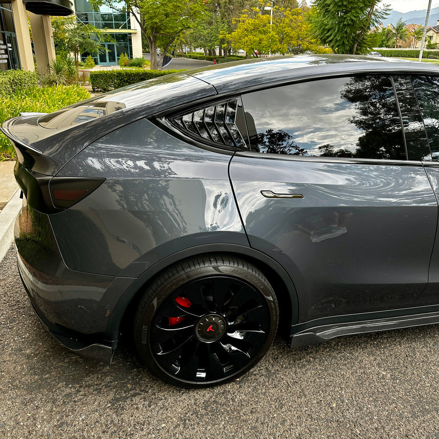 Carbon Fiber Look Rear Side Window Louvers For 2020-2021 Tesla Model  YDefault Title