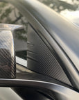 Model 3 A-Pillar Accent Overlays (1 Pair) - Real Molded Carbon Fiber