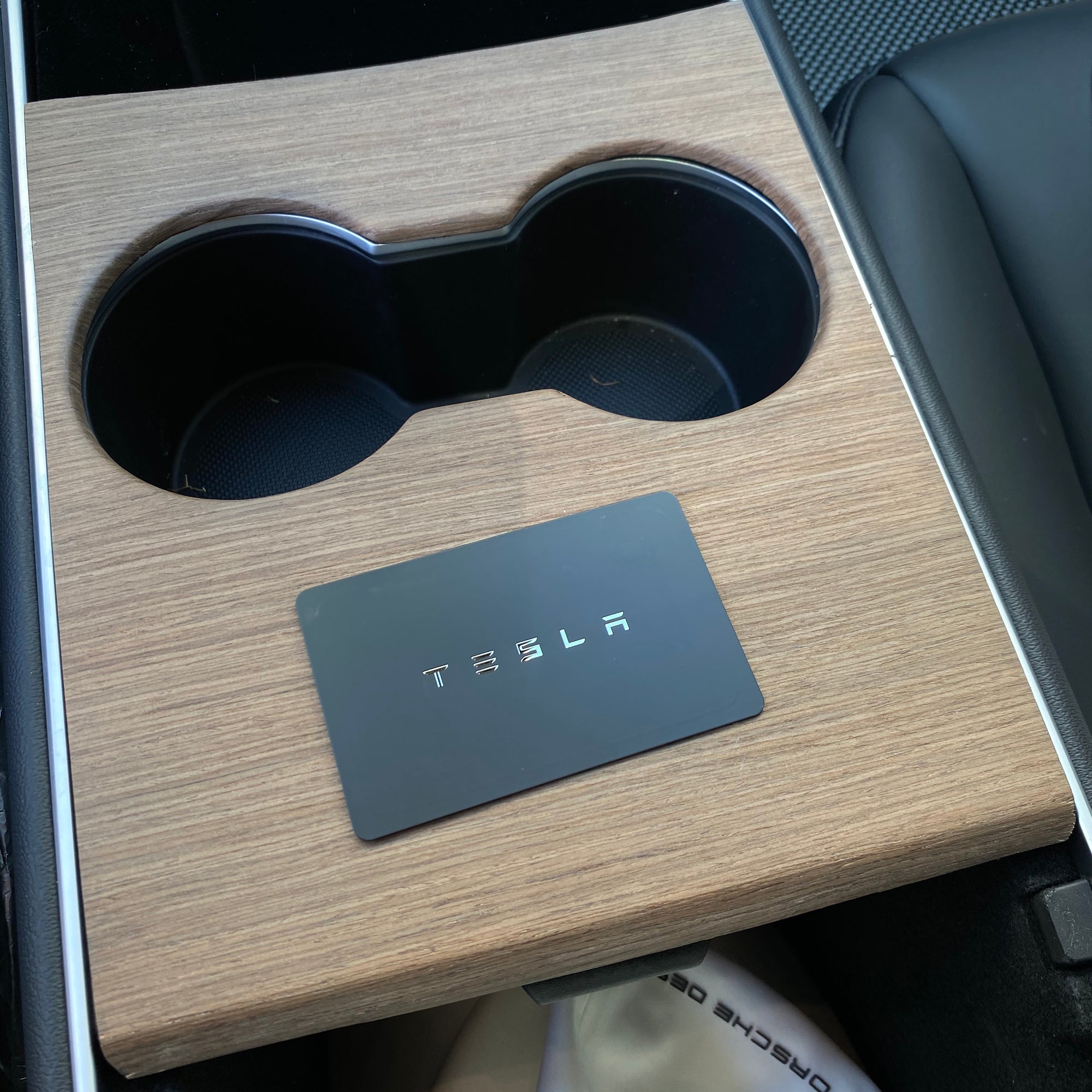 Model 3 &amp; Y Center Console Overlays (Gen. 1) - Real Open-Pore Wood Veneers