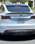 Model Y Razzo Rear Diffuser & LED Brake Light- Hydro Carbon Fiber Coated