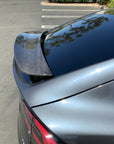 Model X Spoiler Overlay - Real Molded Carbon Fiber