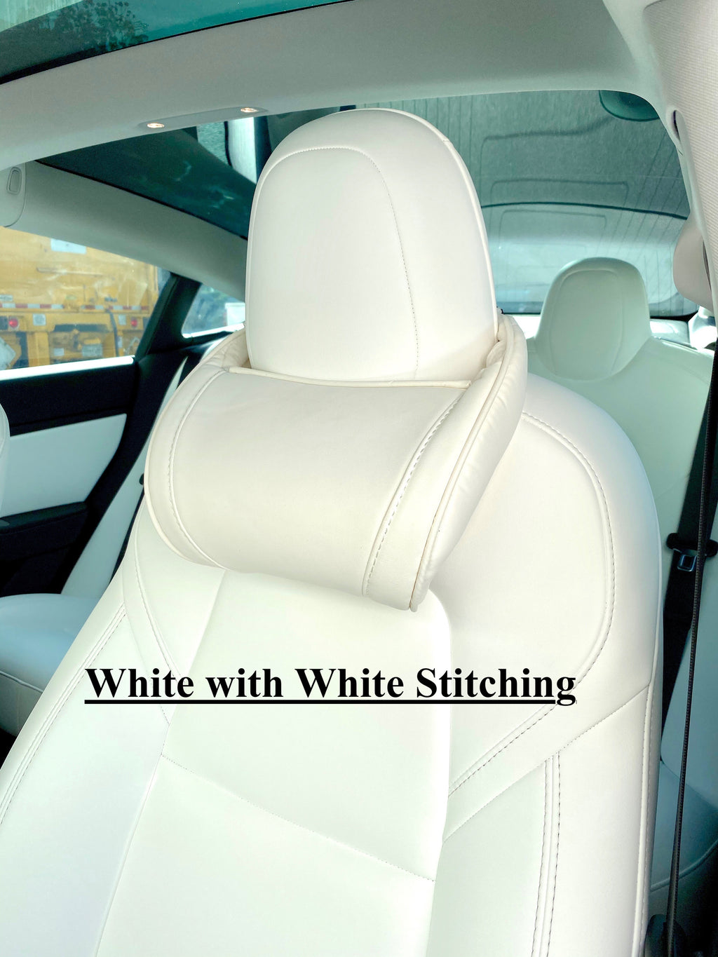  Erivis 1 Pack Car Headrest Neck Pillow Fits for Tesla Model 3  Model Y Model S Model X Accessories,Car Seat Pillow Head Neck Rest Cushion(White)  : Automotive