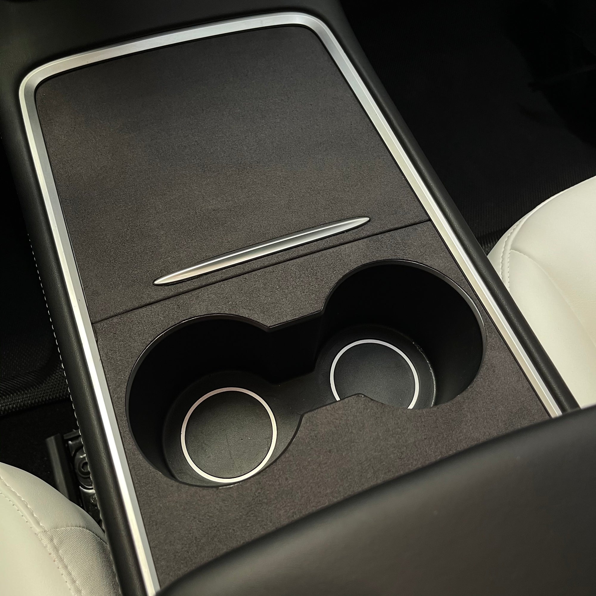 2021* | Model 3 &amp; Y Center Console Cover (Gen. 2) - Alcantara