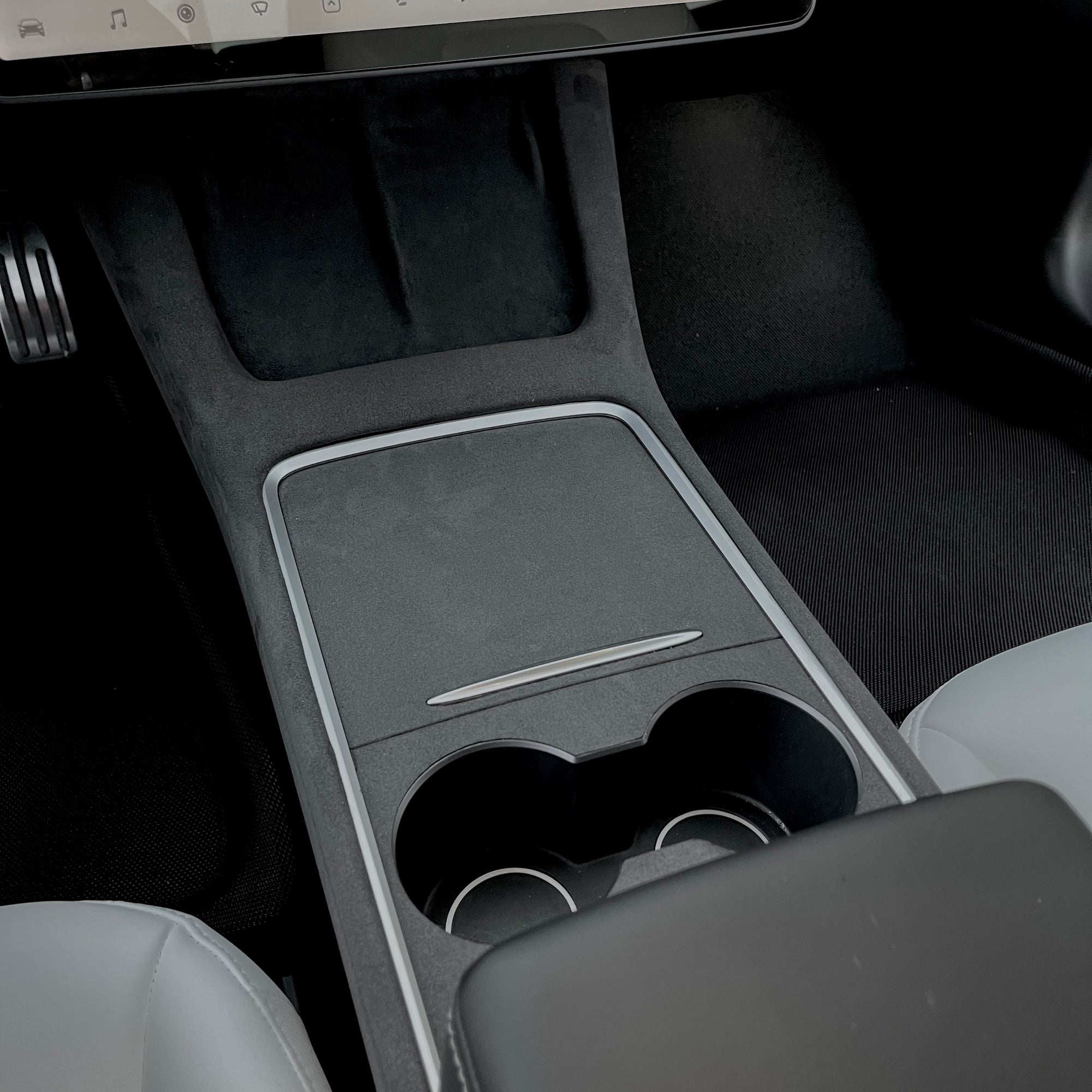 2021* | Model 3 &amp; Y Center Console Cover (Gen. 2) - Alcantara