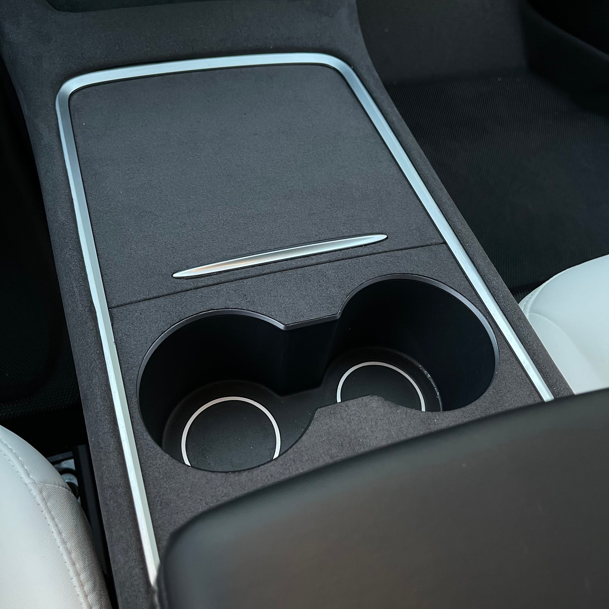 2021* | Model 3 &amp; Y Center Console Cover (Gen. 2) - Alcantara