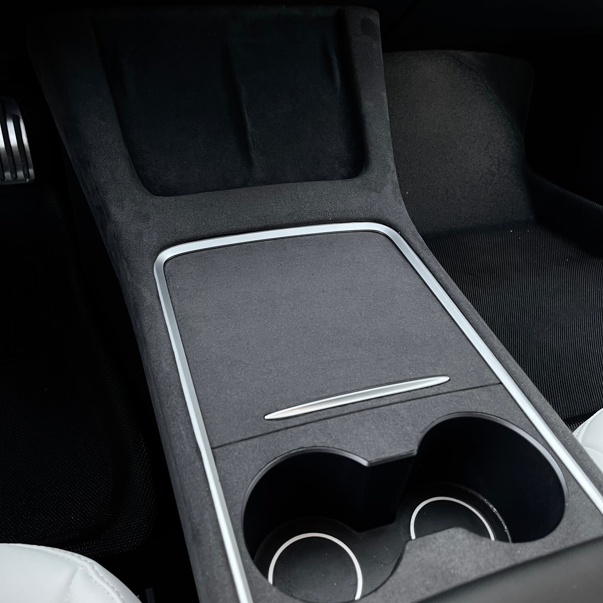 2021* | Model 3 &amp; Y Center Console Cover (Gen. 2) - Alcantara