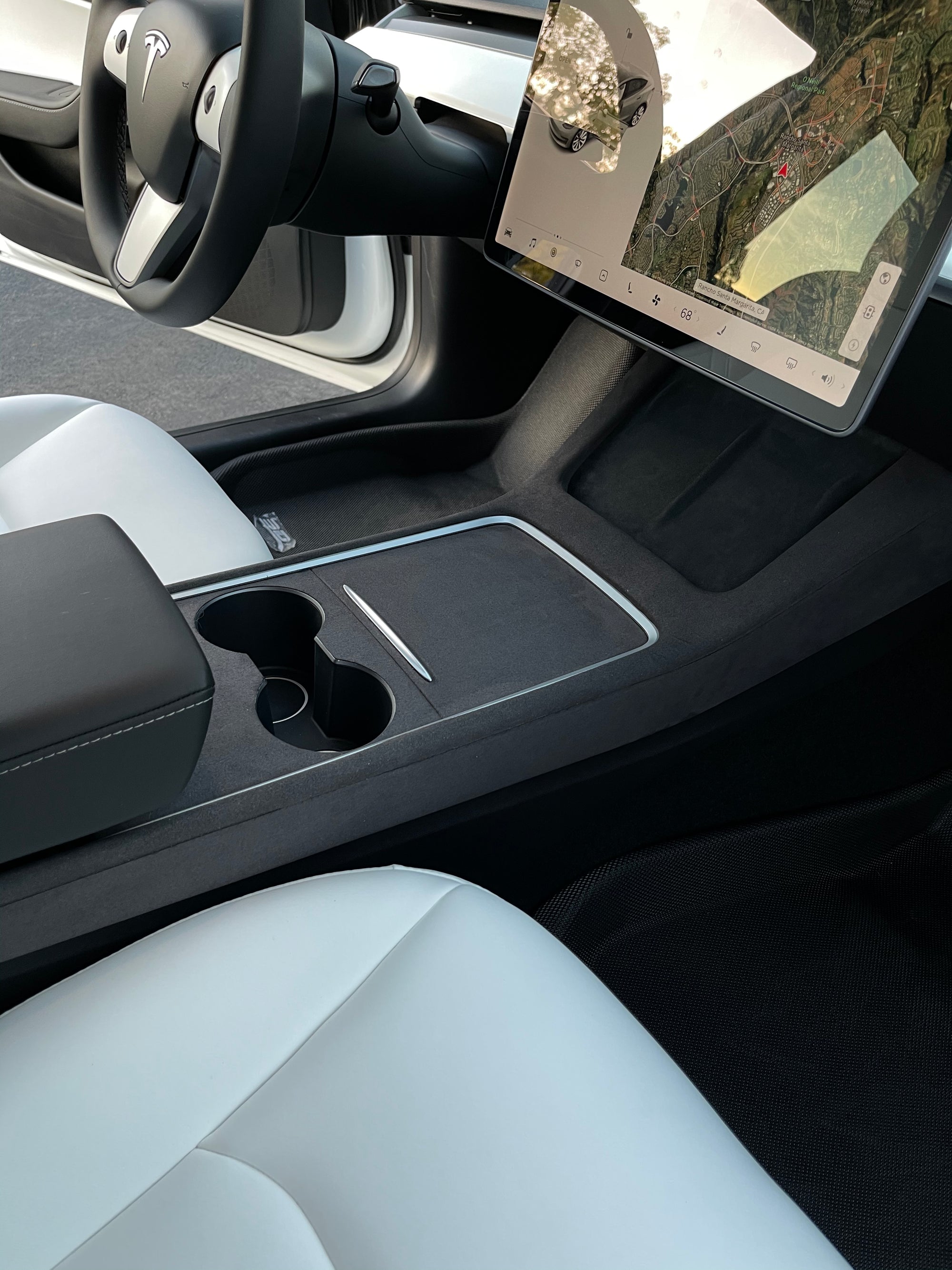 2021* | Model 3 &amp; Y Center Console Cover (Gen. 2) - Alcantara