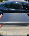 2021+ | Model S & X Center Console Armrest Overlay - Real Molded Carbon Fiber