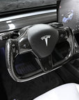 Model 3 & Y Yoke Style Steering Wheel - Full Carbon Fiber, Non Heated Only