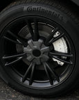 Model Y 19" Gemini Wheel Center Hub Caps (Set of 4) - Hydro Carbon Fiber Coated