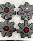 Model Y 19" Gemini Wheel Center Hub Caps (Set of 4) - Hydro Carbon Fiber Coated