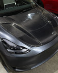 Model Y Viento Robot Hood - Dual Layer with Xpel Clear Bra- Real Molded Carbon Fiber