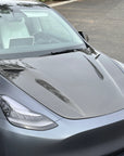 Model Y Viento Robot Hood - Dual Layer with Xpel Clear Bra- Real Molded Carbon Fiber