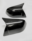 Model 3 GT Style Side View Mirror Cap Overlays (1 Pair) - Real Molded Carbon Fiber