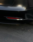 Model 3 Rear Bumper Reflector Frames (1 Pair) - Hydro Carbon Fiber Coated - Glossy