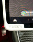 Model 3 & Y Display Screen Frame Protector Wider TESLA Embossed - Black or White