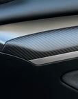 2021+ | Model 3 & Y Dashboard & Door Panel Replacement Kit (3 Pieces) - Real Molded Carbon Fiber