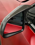 Model Y GT Style Side View Mirror Overlays (1 Pair) - Real Molded Carbon Fiber