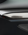 2021+ | Model 3 & Y Front Door Replacement Dashboard Extension Panels - Real Molded Carbon Fiber