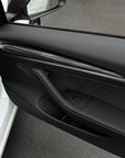 2021+ | Model 3 & Y Front Door Replacement Dashboard Extension Panels - Real Molded Carbon Fiber