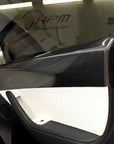 Model Y Rear Door Panel Overlays (1 Pair) - Real Molded Carbon Fiber