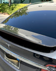 Model X Spoiler Overlay - Real Molded Carbon Fiber