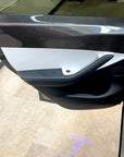 Model Y Rear Door Panel Overlays (1 Pair) - Real Molded Carbon Fiber