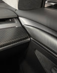 2021+ | Model 3 & Y Front Door Replacement Dashboard Extension Panels - Real Molded Carbon Fiber