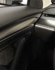 2021+ | Model 3 & Y Front Door Replacement Dashboard Extension Panels - Real Molded Carbon Fiber