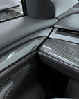 2021+ | Model 3 & Y Dashboard & Door Panel Replacement Kit (3 Pieces) - Real Molded Carbon Fiber