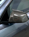 Model Y GT Style Side View Mirror Overlays (1 Pair) - Real Molded Carbon Fiber