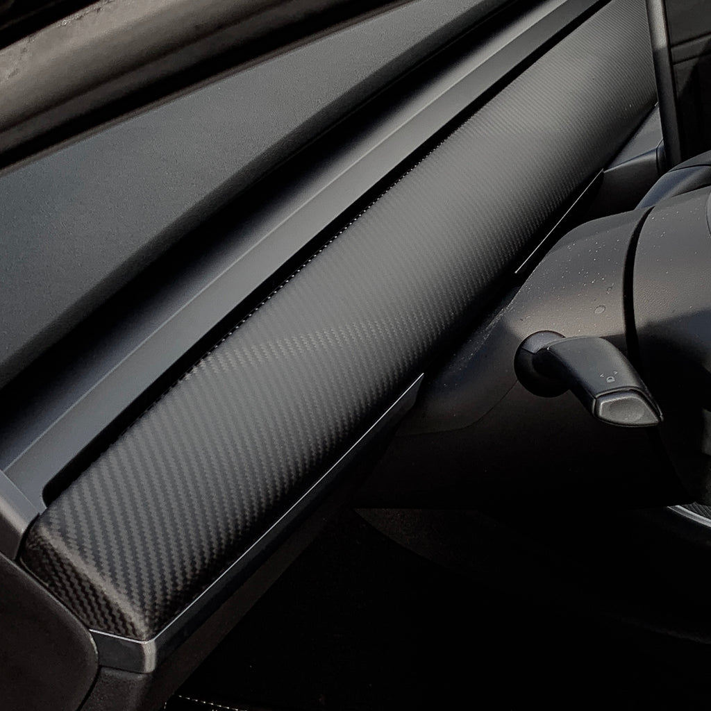 Tesla Model 3 & Y Genuine Carbon Fiber Dashboard Cover (Single